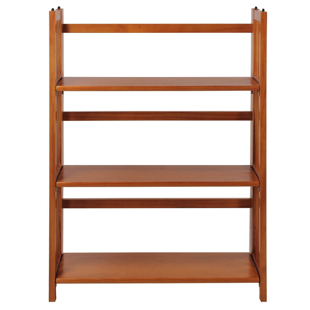 3 Shelf Folding Stackable Bookcase Chestnut R6854