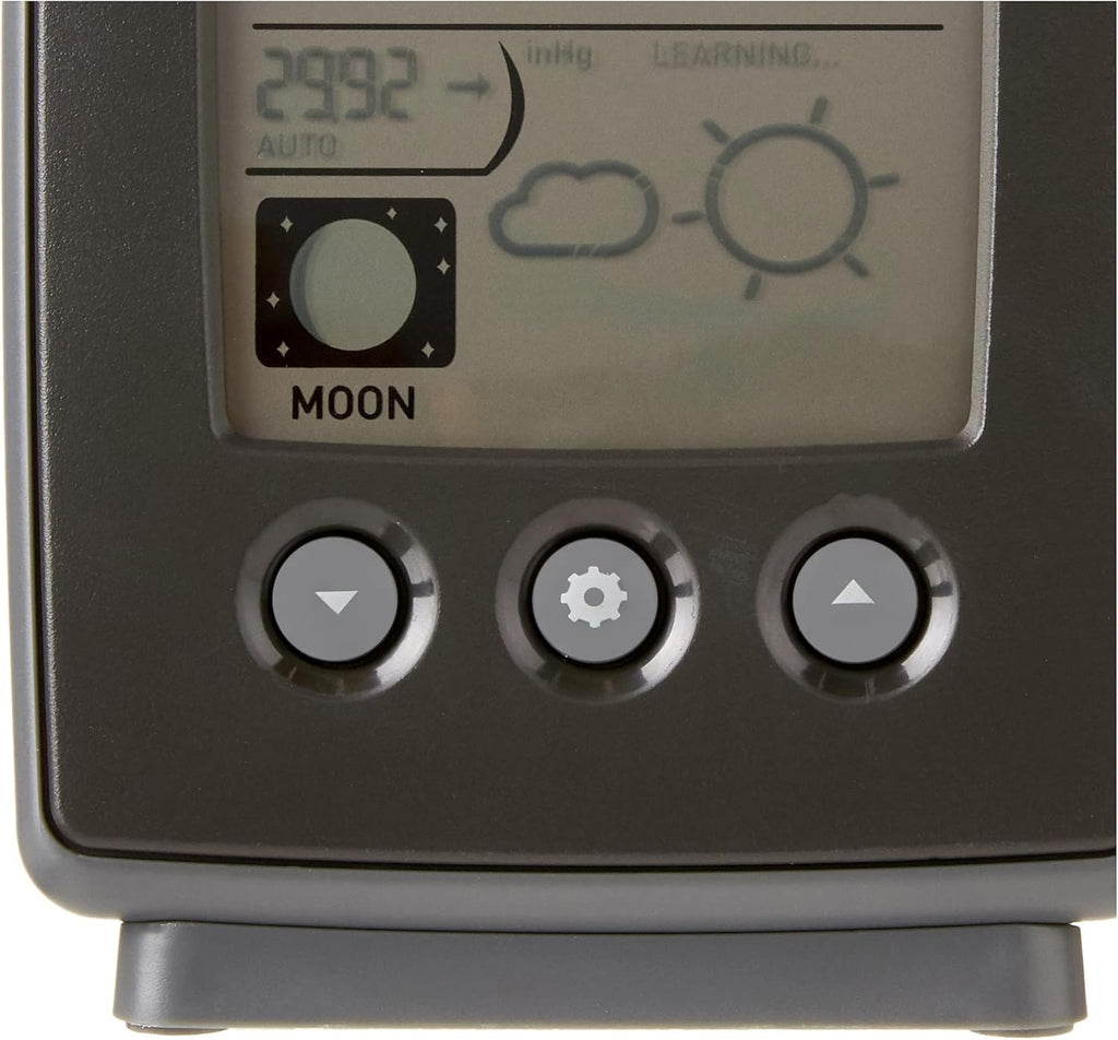 Black Digital Weather Forecaster with Indoor/Outdoor Temperature and Humidity V63917