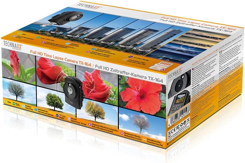 Time Lapse Camera Built-in Microphone & Speaker FullHD Battery Operated Black R631725