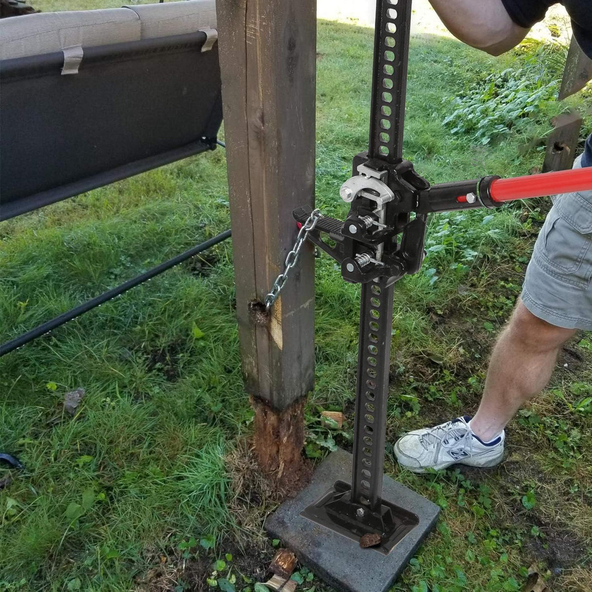 Farm Jack 48 High Lift Jack 3 Tons Capacity Cast Steel Black N9464