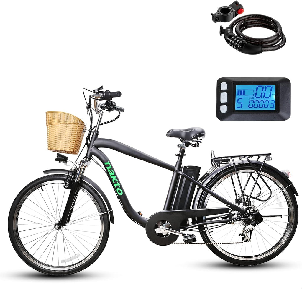 26'' Electric Bike 250W/350W Brushless Motor 10.5Ah Removable Lithium Battery Y84641