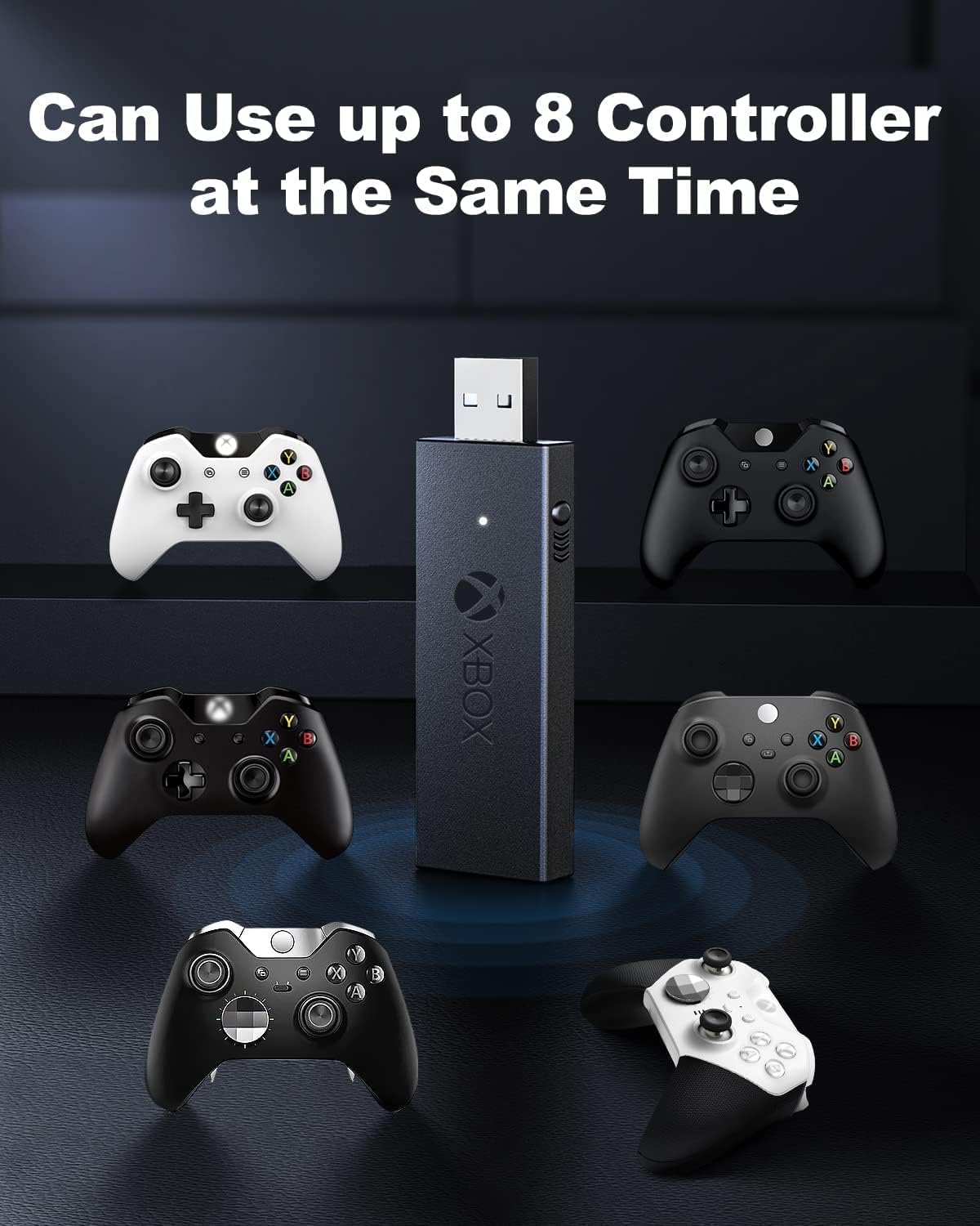 Black Wireless Adapter for Xbox One Controller Z9747