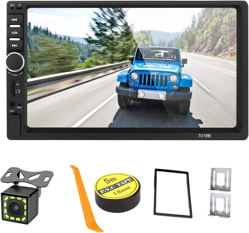 Double Din Car Stereo with Bluetooth & Rear-View Camera V9757