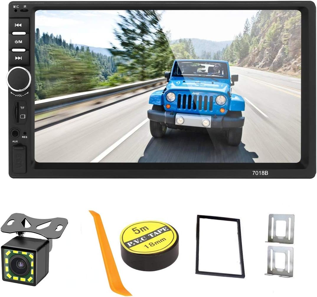 Double Din Car Stereo with Bluetooth & Rear-View Camera V9757