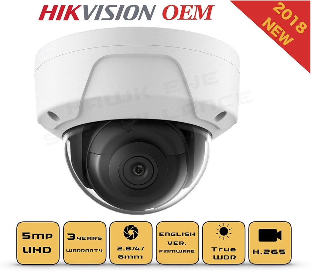 5MP PoE Dome IP Security Camera IR Night Vision Weatherproof 2.8mm Lens H510