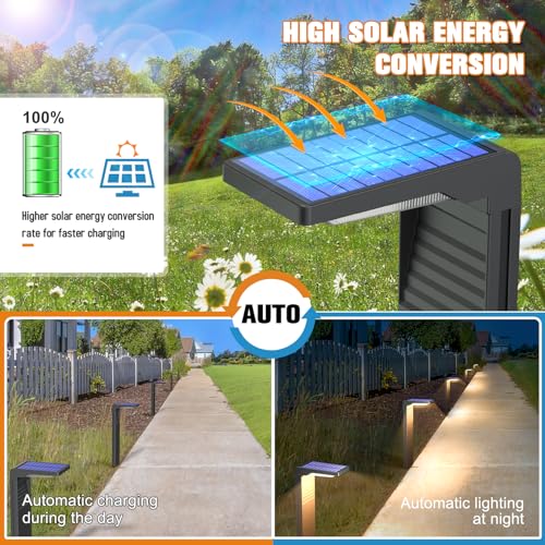 Solar Pathway Lights 4pack, Warm White and Cool White Light G61759