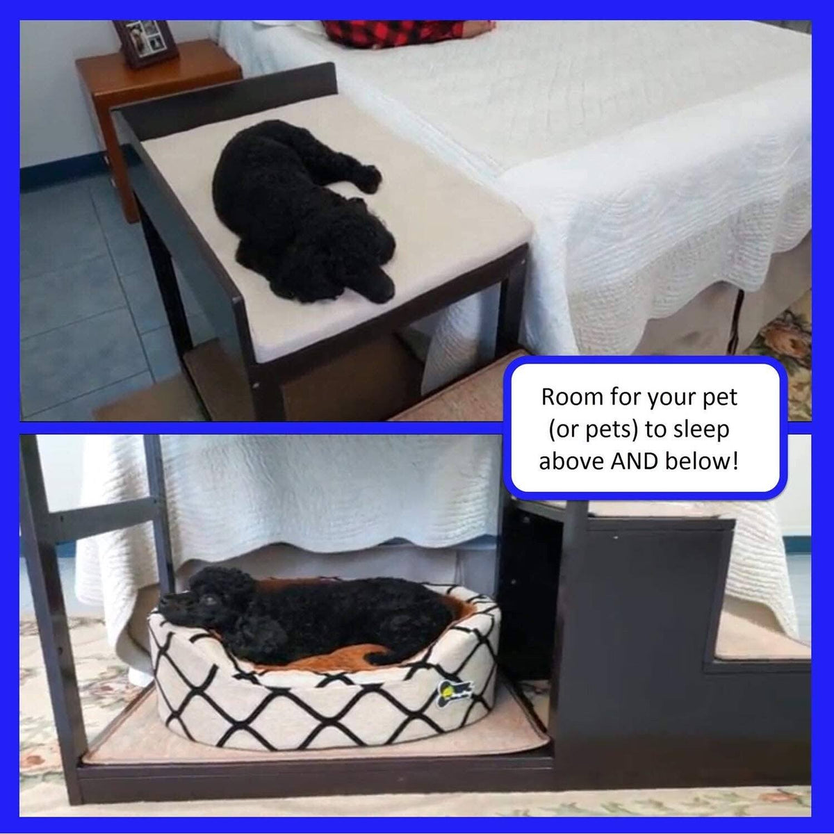 Brown Multi-Level Bed and Step System for Dogs Cats U618
