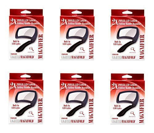 2x Rectangular LED Magnifier U892