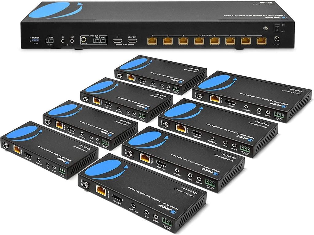 1x8 HDMI Extender Splitter HDBaseT 4K Over Single Cable CAT6/7 N939007