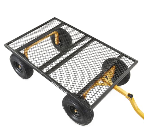 Gray Heavy Duty Steel Mesh Utility Wagon Cart L4528