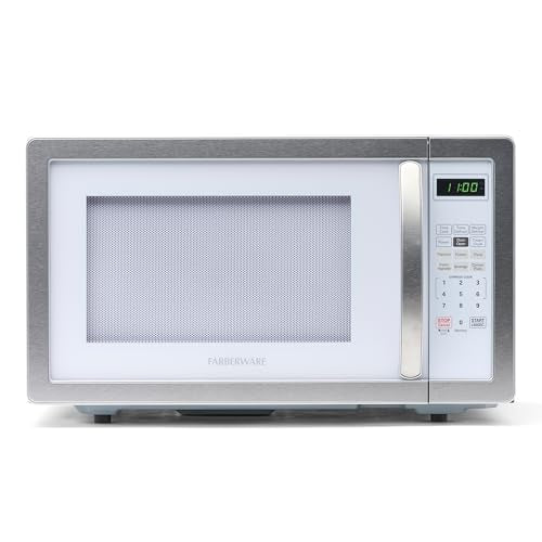 1000 Watts 1.1 cu ft Black Stainless Steel Microwave Oven F245