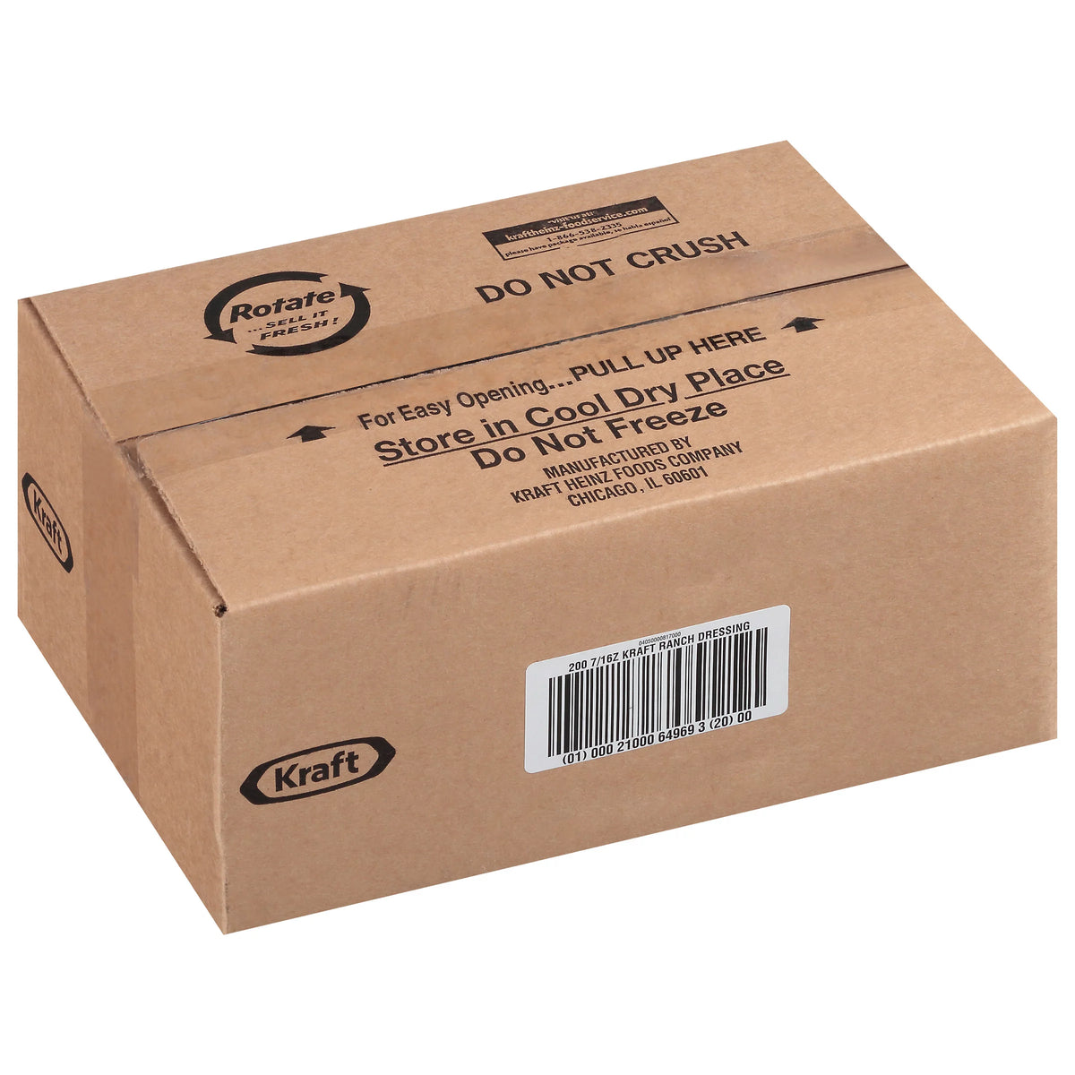 0.44 oz. Ranch Salad Dressing Packets, 200 per case N982