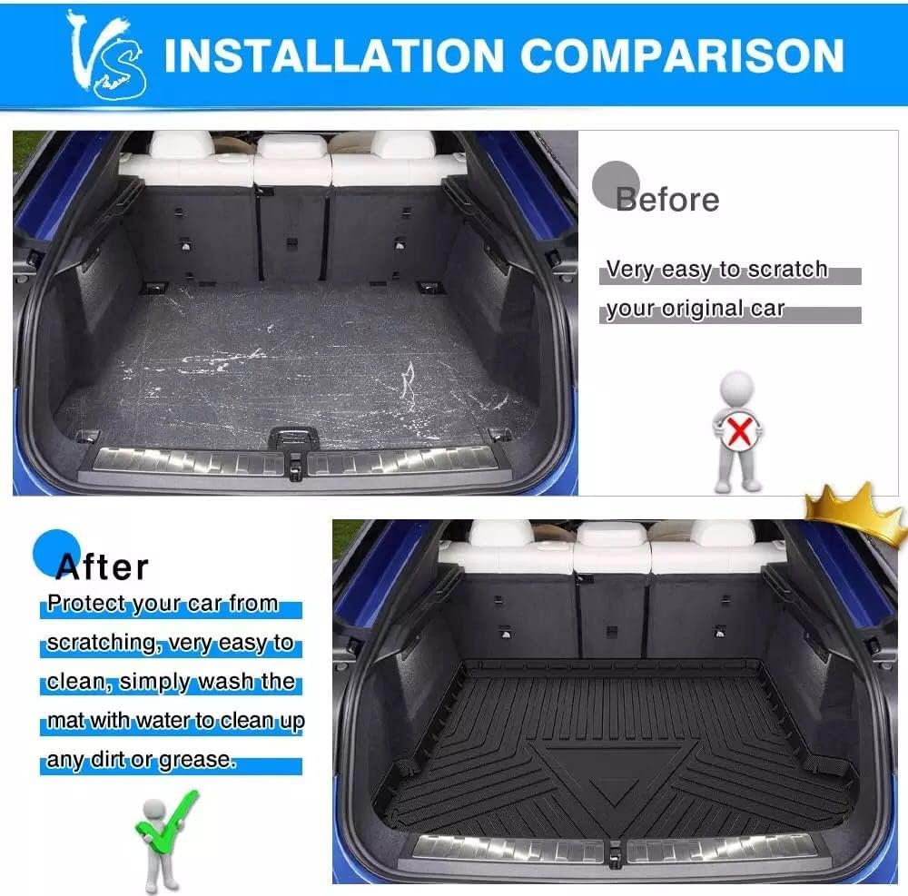 2 Rows & Cargo Liners Set All-Weather Rubber Car Floor Mats F3138
