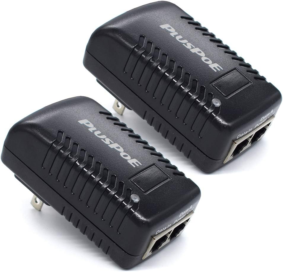 48V PoE Injector Adapter, 10/100Mbps Pack of 2 Y374160