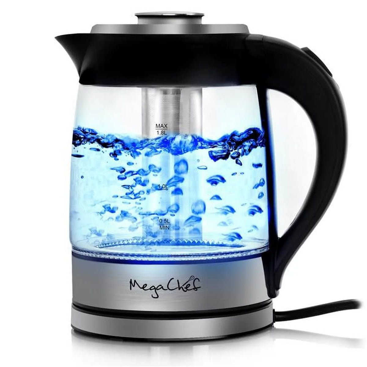 1.8 Litre Cordless Glass & Stainless Steel Electric Tea Kettle C35388