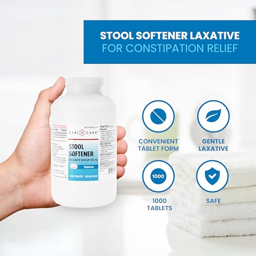 Docusate Sodium Stool Softeners 100mg Crushable Tablets 200 Count F71554