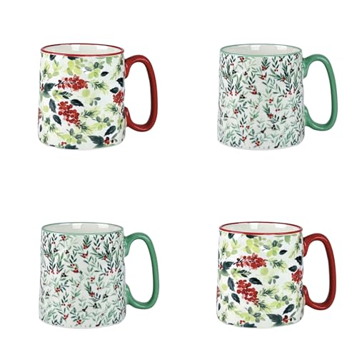 Set of 4 Holly Mug V147