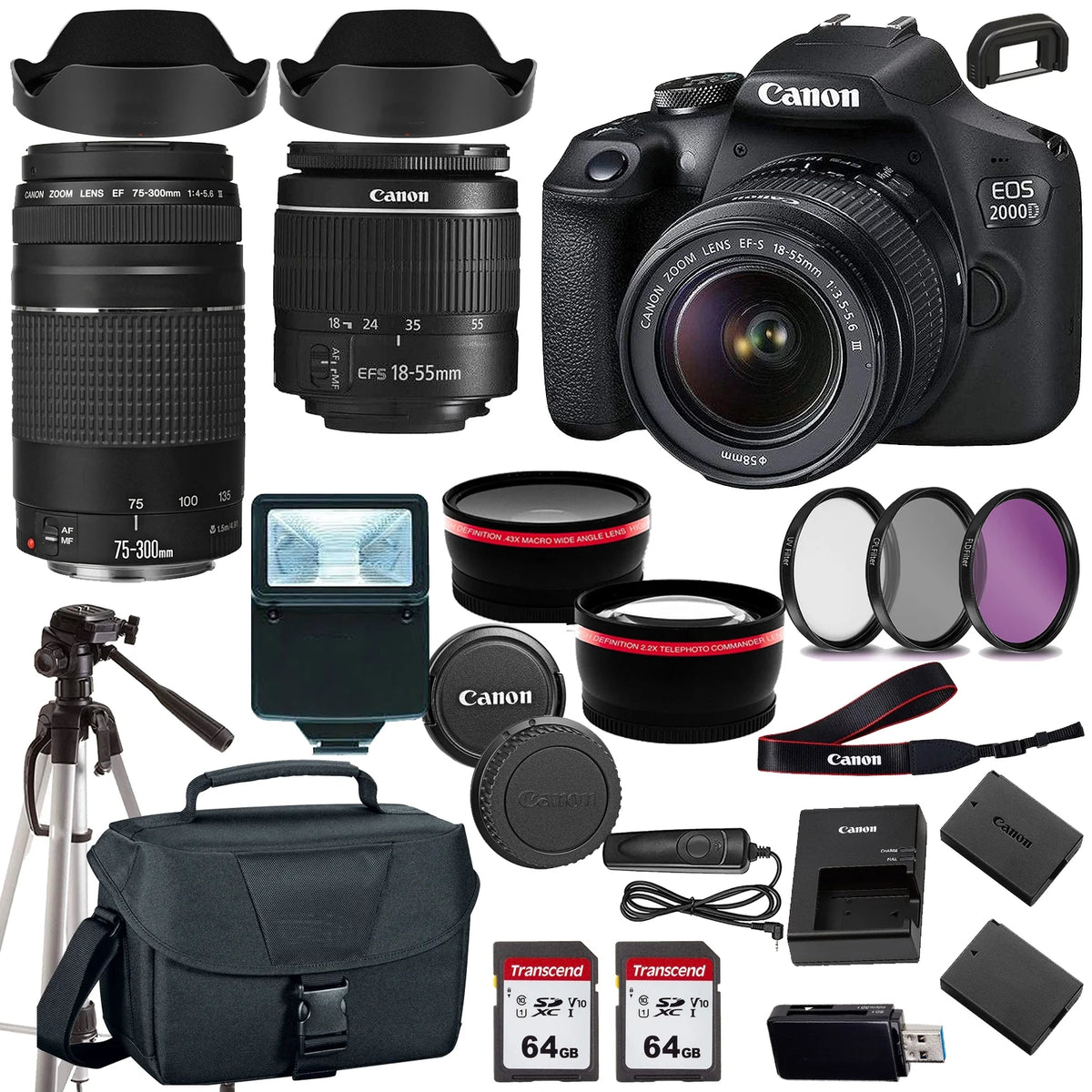 DSLR Camera with 18-55mm Zoom Lens and 75-300mm Lens X7905