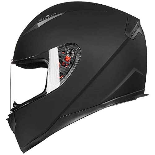 Full Face Motorcycle Helmet with Removable Neck Scarf and 2 Visors F80921