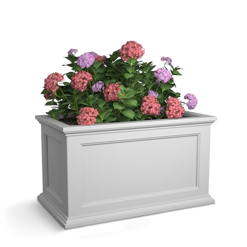 Black Rectangle Planter with Built-In Water Reservoir C83877