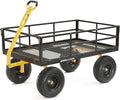 Gray Heavy Duty Steel Mesh Utility Wagon Cart L4528