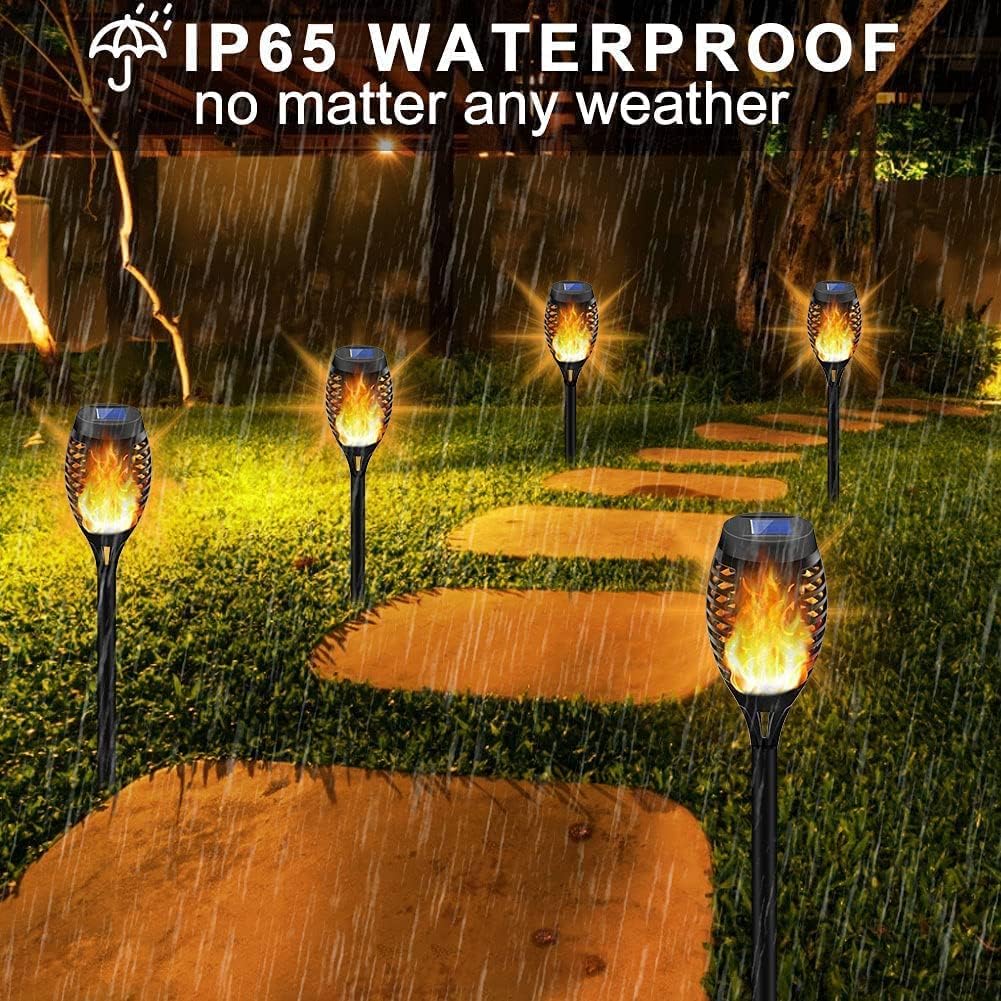 12 Pack Solar Torch Light with Flickering Flame M631