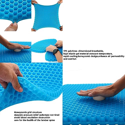 Thick Extra Large Gel Seat Cushion with Non-Slip Cover M654