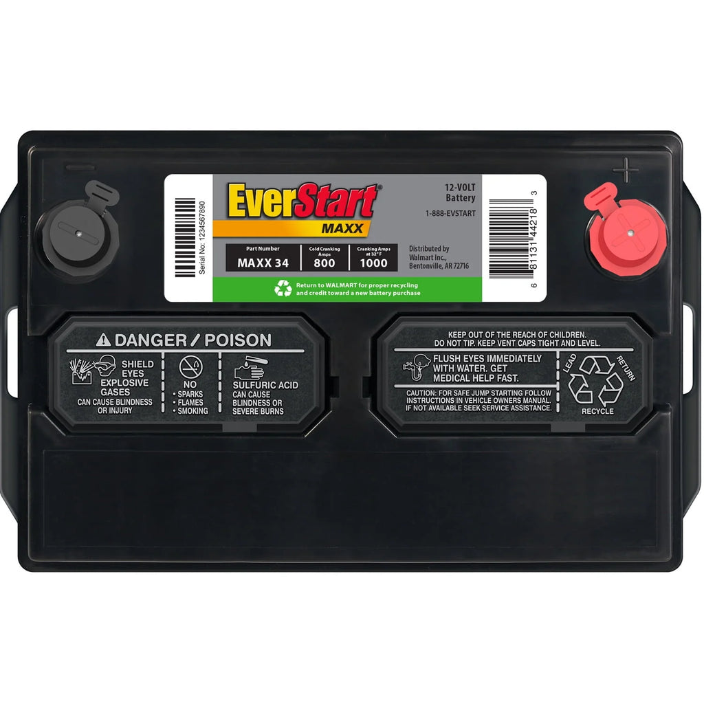 Group Size 34 12 Volt 800 CCA Lead Acid Automotive Battery B86806