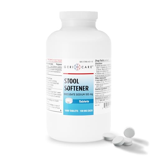 Docusate Sodium Stool Softeners 100mg Crushable Tablets 200 Count F71554