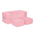 Grey Modular Foam Sofa with 2 Ottomans V4946
