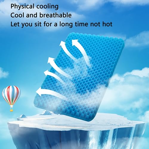 Thick Extra Large Gel Seat Cushion with Non-Slip Cover M654