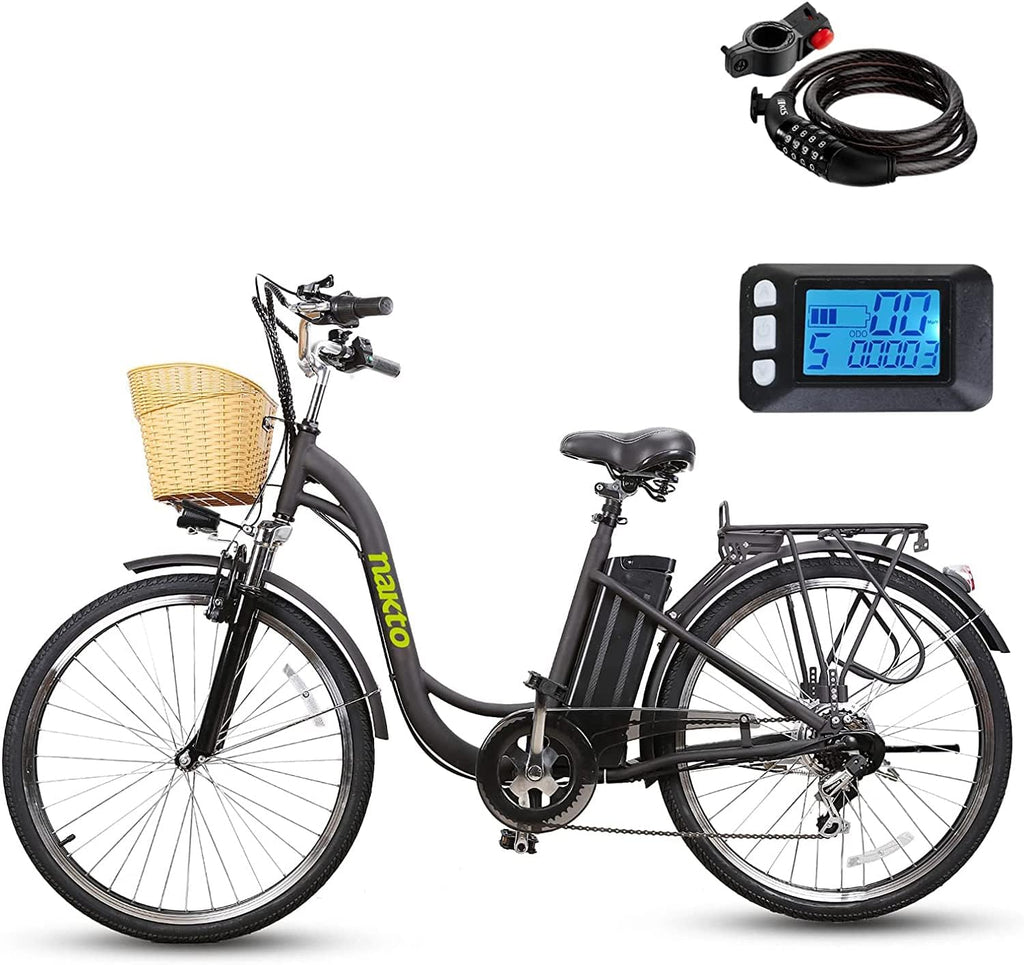 26'' Electric Bike 250W/350W Brushless Motor 10.5Ah Removable Lithium Battery Y84641