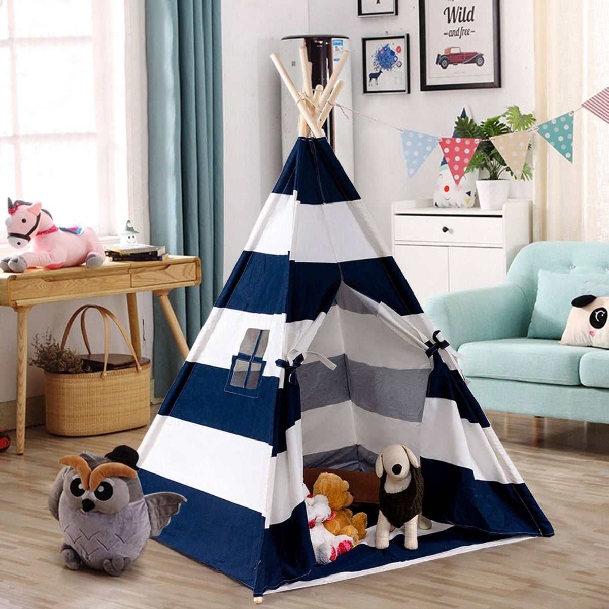 Blue Toddler Teepee Tent with Carry Case S351079