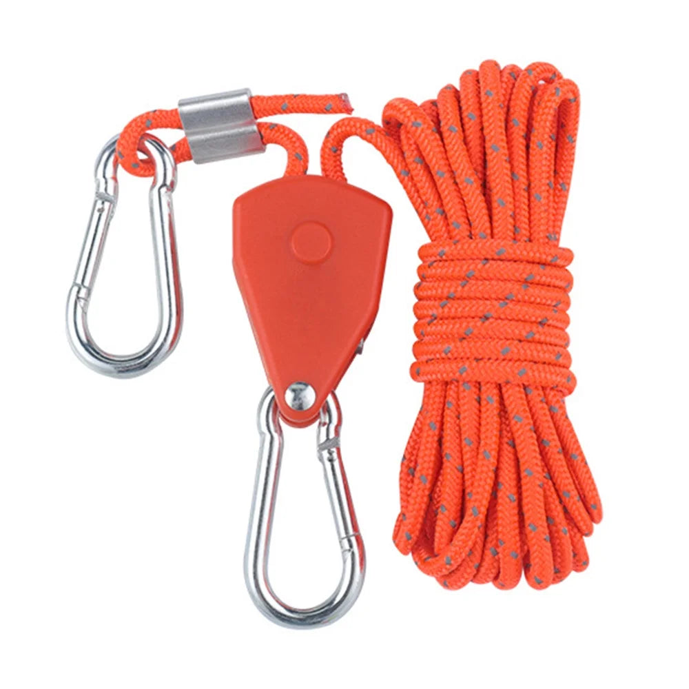 Camping Rope with Ratchet Pulley Guy Lines K196065
