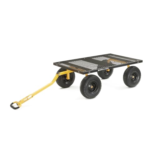 Gray Heavy Duty Steel Mesh Utility Wagon Cart L4528