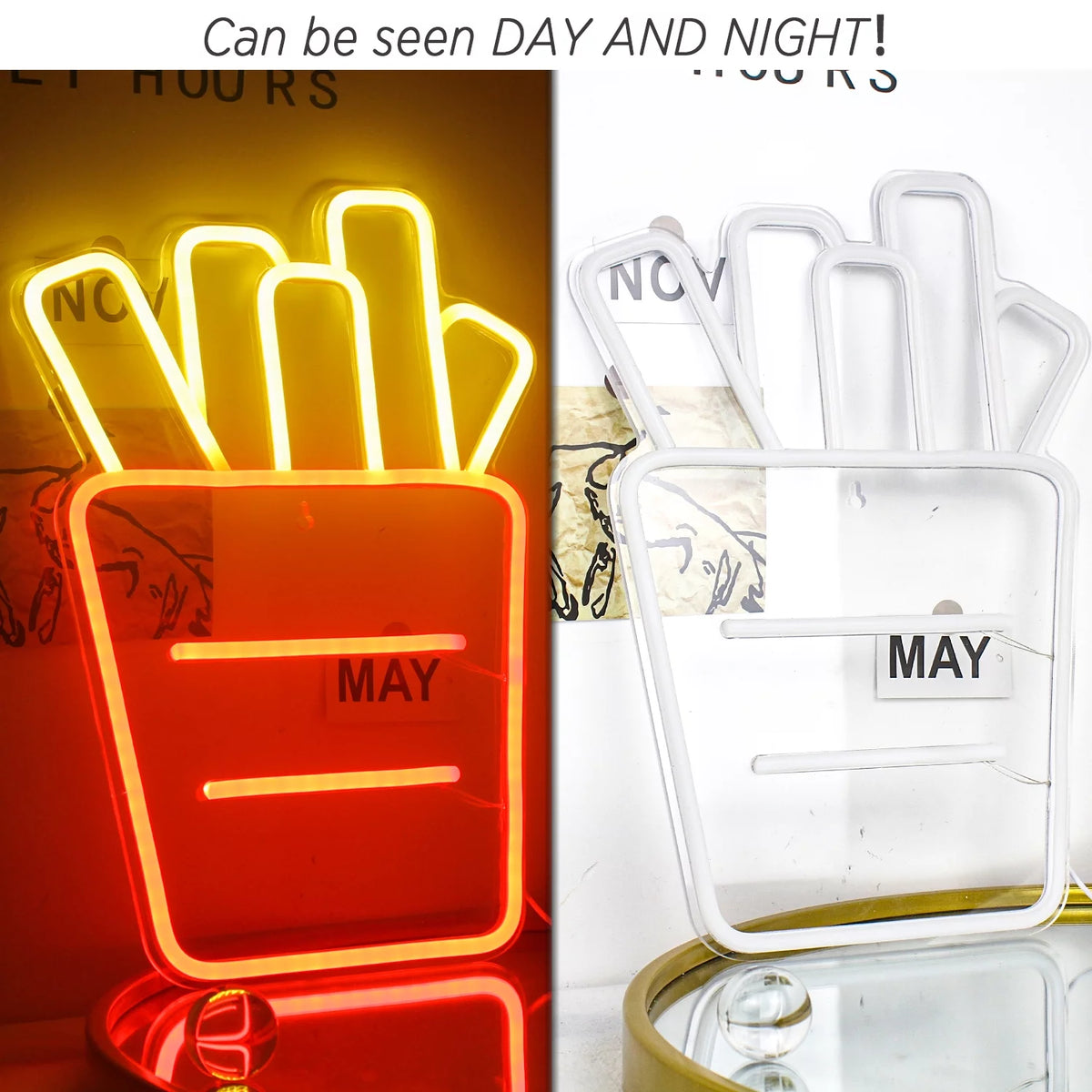 French Fries Shaped LED Neon Light Sign O761