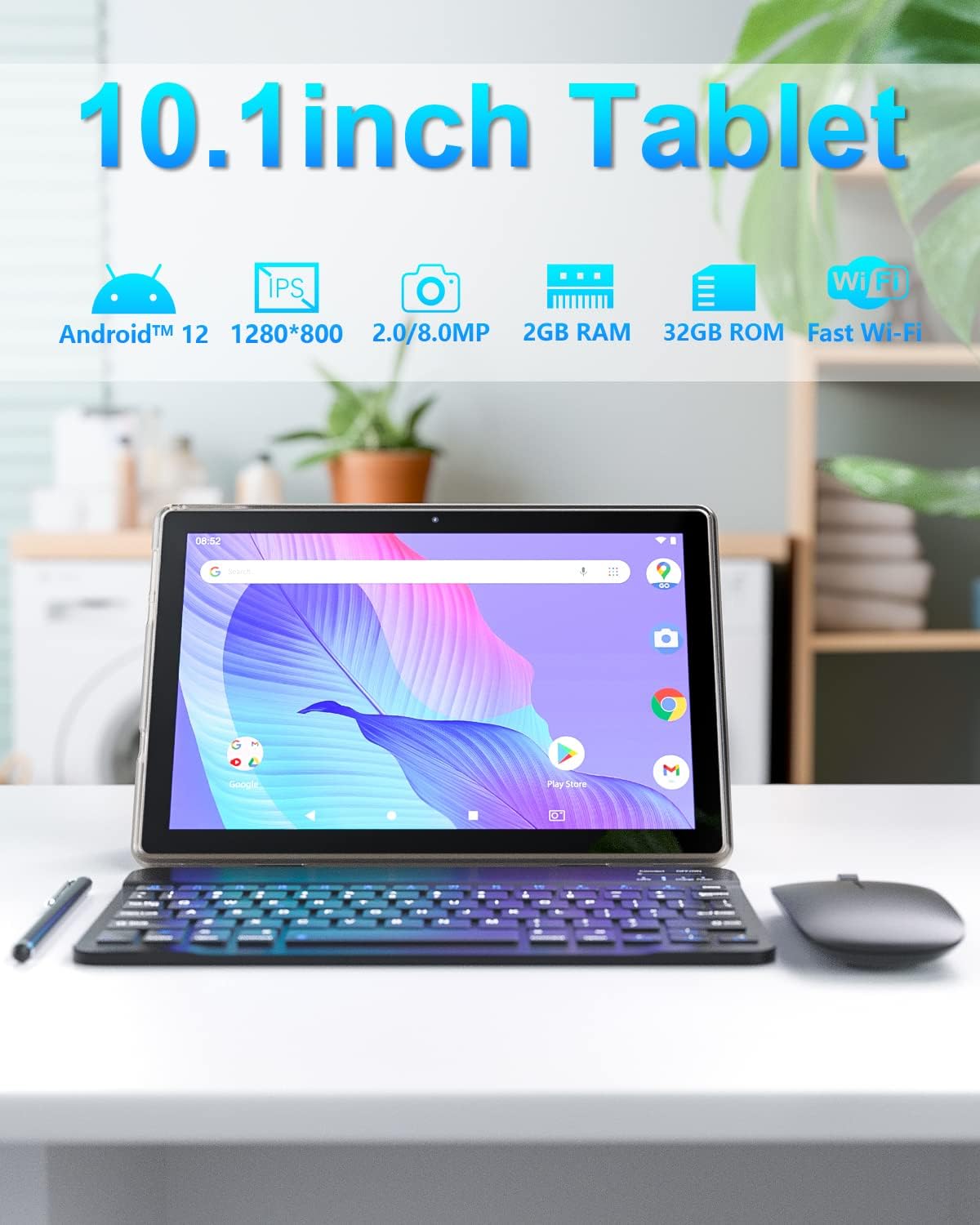 Android 12 Tablet 10.1 Inch 32GB ROM 2GB RAM R36163