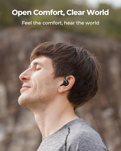 Open Ear Wireless Earbuds with 4-Mic Clear Call, 30H Playtime F64241