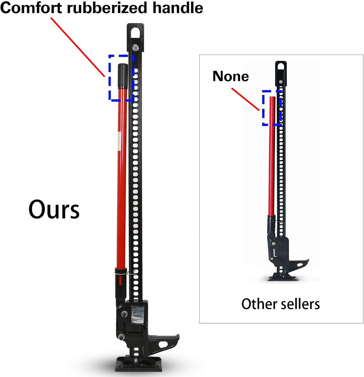Farm Jack 48 High Lift Jack 3 Tons Capacity Cast Steel Black N9464