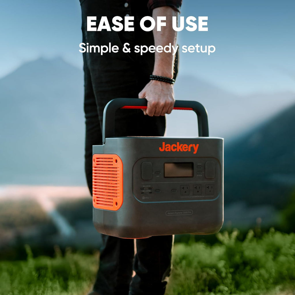 2160Wh Portable Power Station with 3x120V AC Outlets X937616