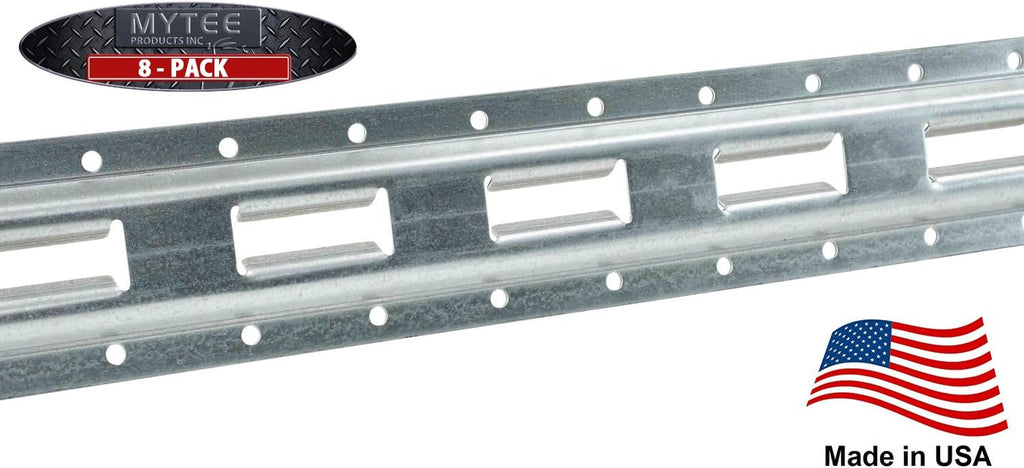 4 Pack 5' Vertical Galvanized Steel Bolt-On Tie-Down Rail U258