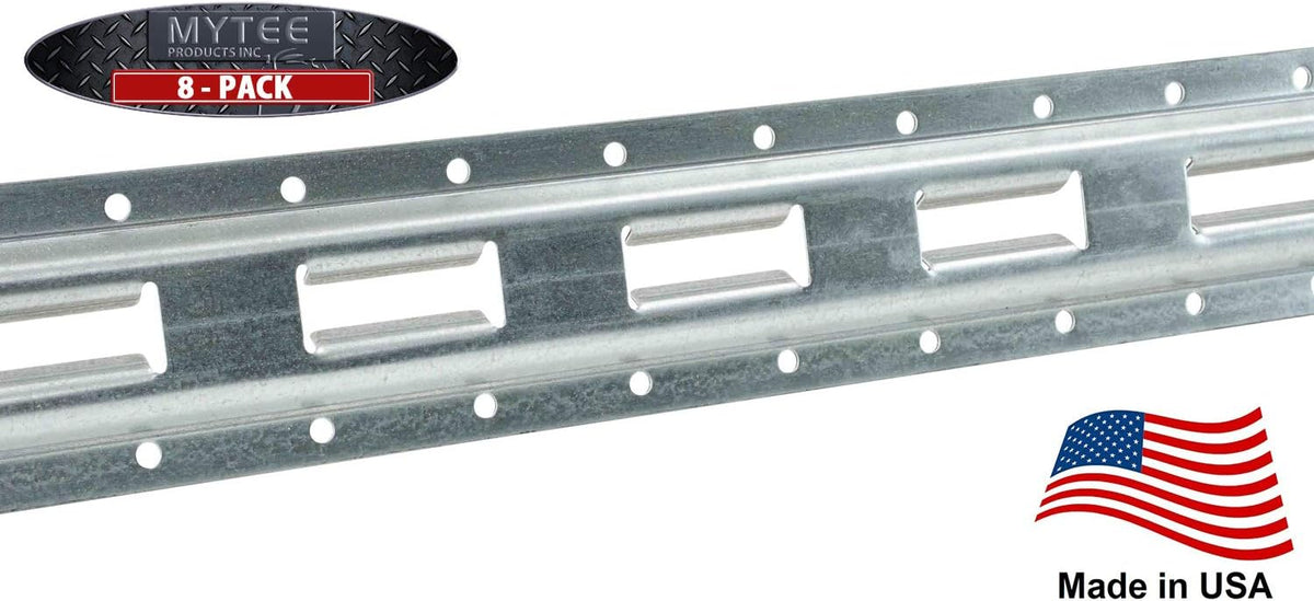4 Pack 5' Vertical Galvanized Steel Bolt-On Tie-Down Rail U258