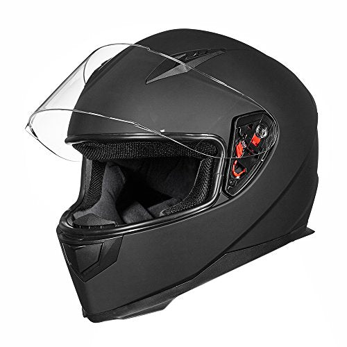Full Face Motorcycle Helmet with Removable Neck Scarf and 2 Visors F80921