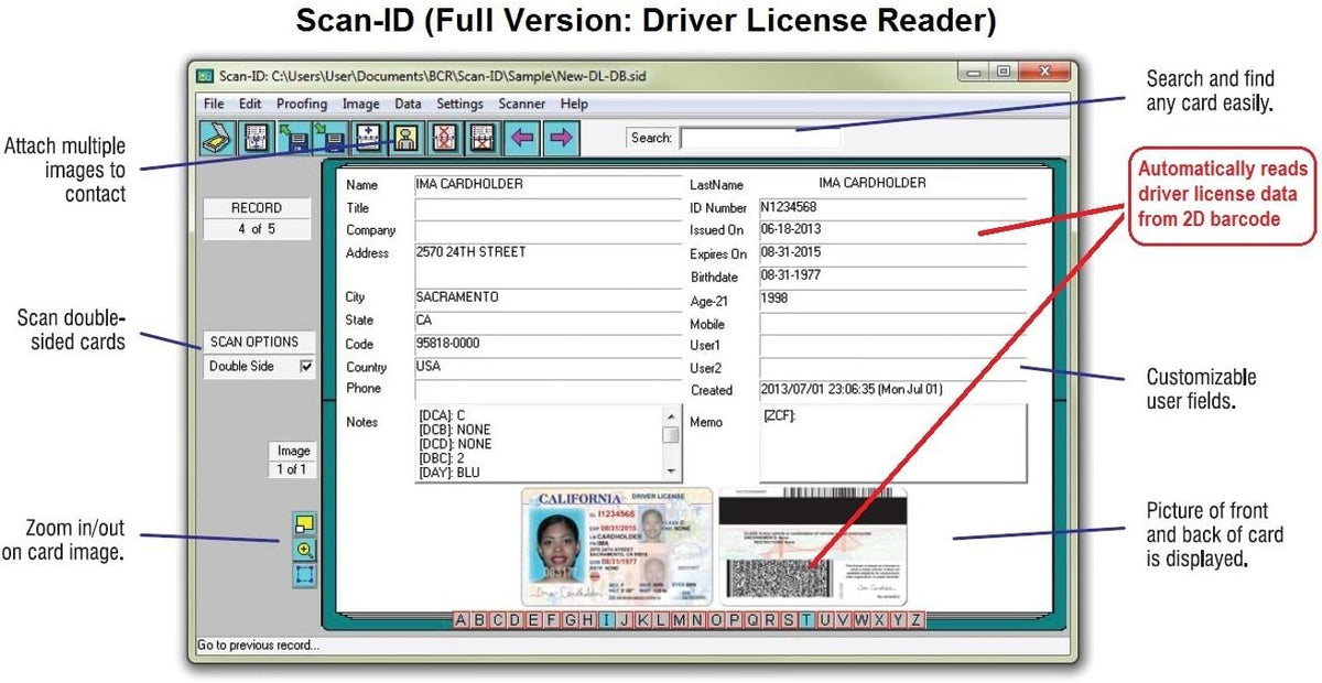 Driver License Scanner with Age Verification N448