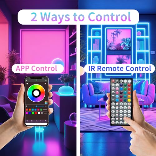 RGB LED Strip Lights 100FT with Remote & App Control G88999