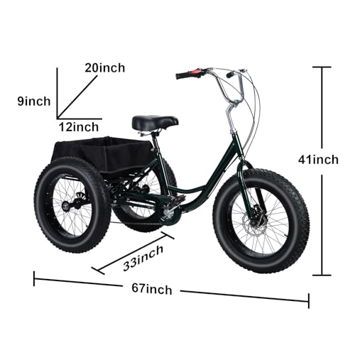 20 Inch 7 Speed Adult Tricycle with Double Disc Brake C994279