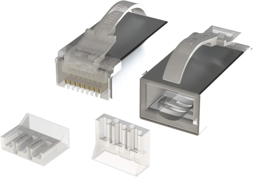 Snagless RJ45 Cat6 STP Connectors 100 Pack V505