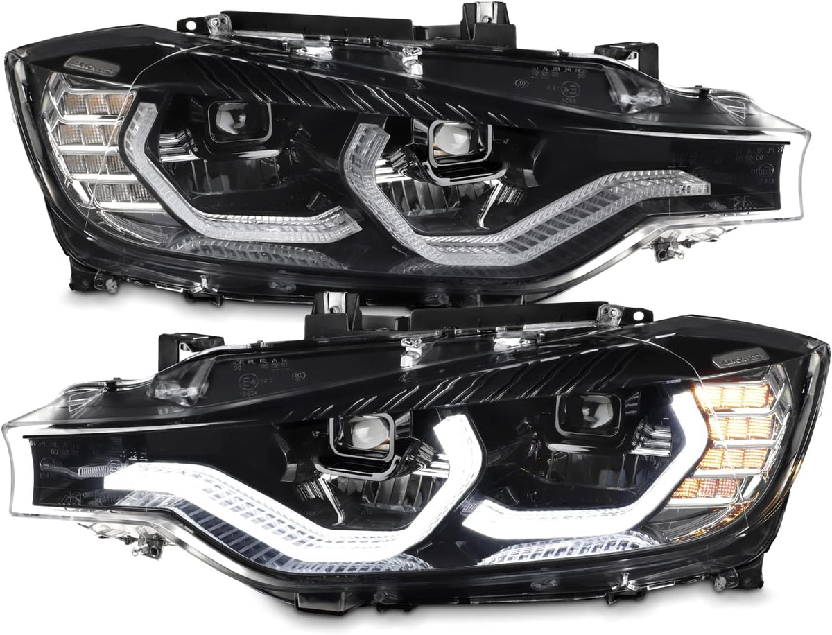 Black Smoked Projector Headlight Pair A9755