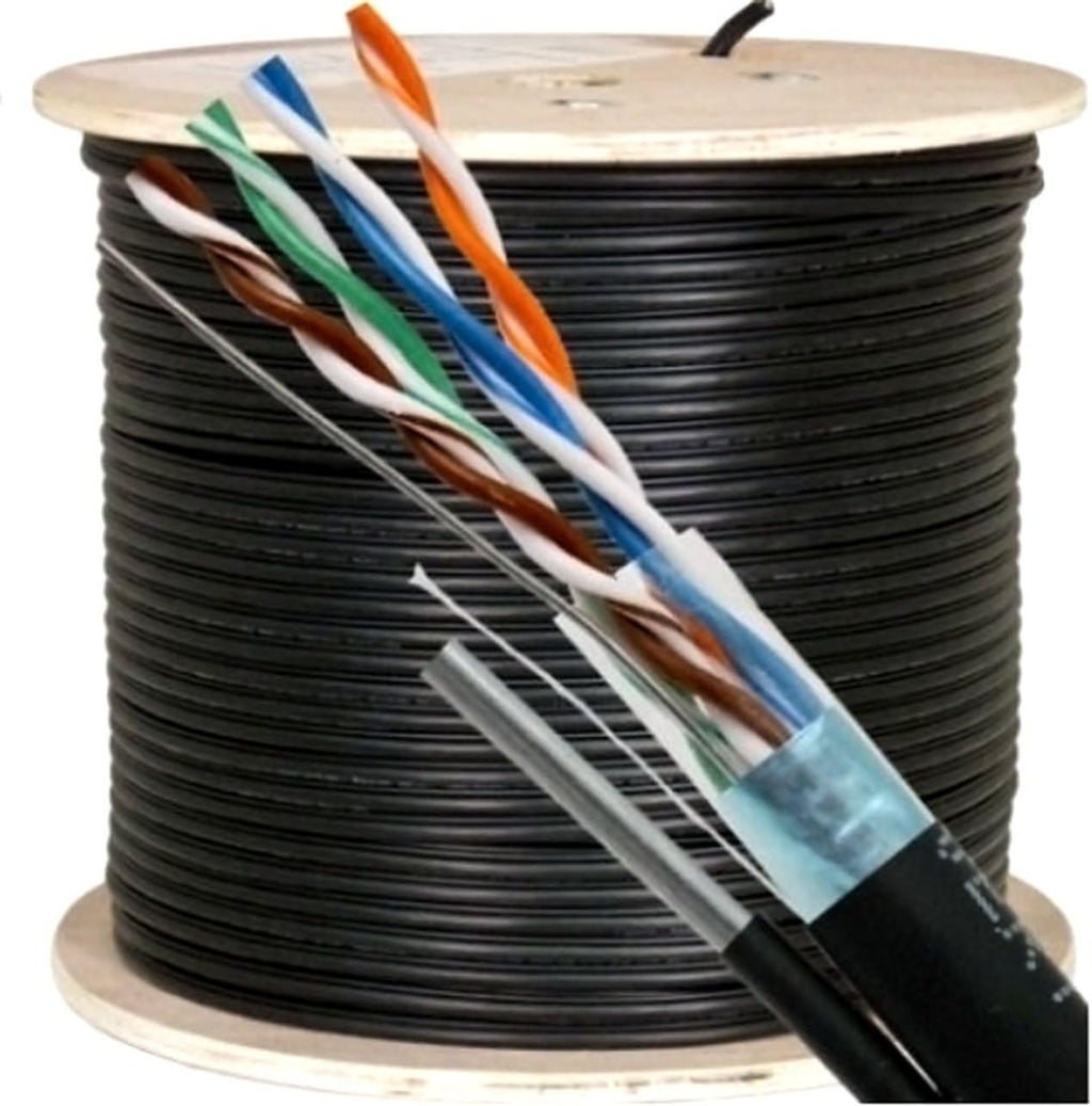 1000ft Black Shielded Bulk Ethernet Cable F504