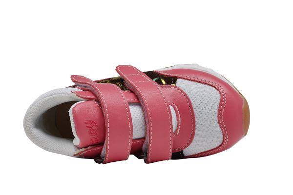 White/Red Leather/Mesh Orthopedic High Top P661